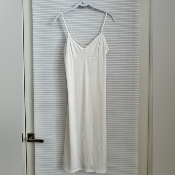 Zimmerman Spaghetti Strap V Neck Midi Slip lace trim Dress Cream / Ivory size 0 - Picture 3 of 16